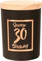 Verjaardag - Geurkaars - Black/Rose - Happy Birthday - 30 jaar - giftbox zwart/goud - In cadeauverpakking