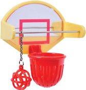 JW Birdie basketbal - Parkieten speelgoed - Vogelspeelgoed - Geel/Rood - Kunststof - 13 cm