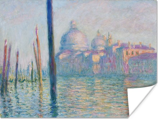 Poster Het grote kanaal, Venetië - Schilderij van Claude Monet - 160x120 cm XXL