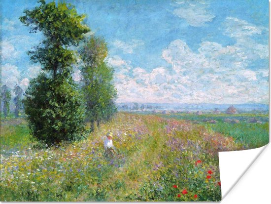 Poster Populieren bij Argenteuil - Schilderij van Claude Monet - 40x30 cm