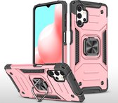 Samsung Galaxy A32 5G Hoesje - Mobigear - Armor Ring Serie - Hard Kunststof Backcover - Roségoud - Hoesje Geschikt Voor Samsung Galaxy A32 5G