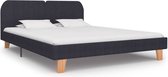 vidaXL Bedframe stof donkergrijs 160x200 cm