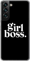 Geschikt voor Samsung Galaxy S22 hoesje - Quotes - Spreuken - Girl boss - Siliconen Telefoonhoesje