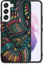 Hoesje Bumper Geschikt voor Samsung Galaxy S22 Telefoon Hoesje met Zwarte rand Aztec