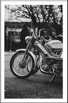 Walljar - Motorbike - Zwart wit poster