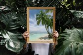 Poster Glasschilderij Beach #1 - 120x180cm - Premium Kwaliteit - Uit Eigen Studio HYPED.®  - 120x180cm - Premium Museumkwaliteit - Uit Eigen Studio HYPED.®
