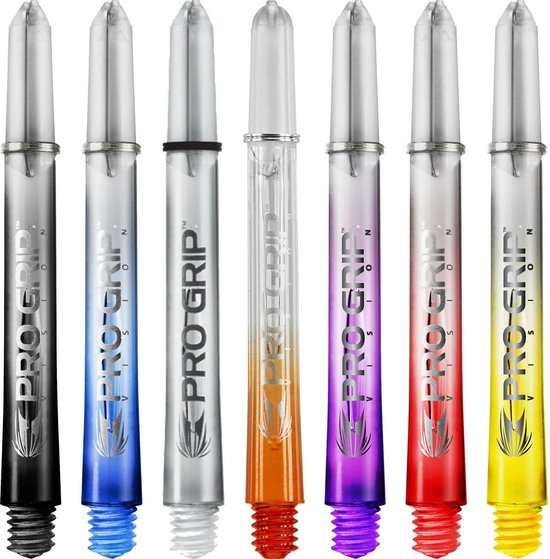 Target Pro Grip Dartshafts - Clear - Medium - (1 Set) van Target — afbeelding 2