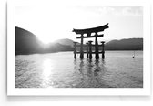 Walljar - Itsukushima Shrine - Zwart wit poster
