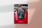 Poster Ferrari #4  - 100x140cm - Premium Museumkwaliteit - Uit Eigen Studio HYPED.®