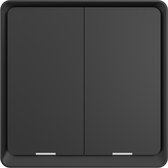 Marmitek Zigbee Wifi Schakelaar Dubbelvoudig - Push LO WHT - Slimme Schakelaar - 6  functies - Smart Switch - Zigbee 3.0 - Zwart