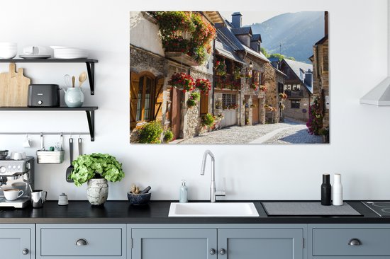 Toile Peinture Rue d'Espagne - 140x90 cm - Décoration murale