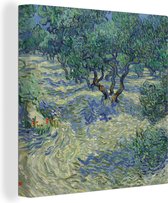 Canvas Schilderij De Olijfgaard - Schilderij van Vincent van Gogh - 50x50 cm - Wanddecoratie