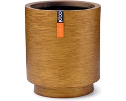Capi Europe - Vaas cilinder Retro Indoor - 23x25 - Goud - Opening Ø20 - Bloempot voor binnen - 5 jaar garantie - BRTG315