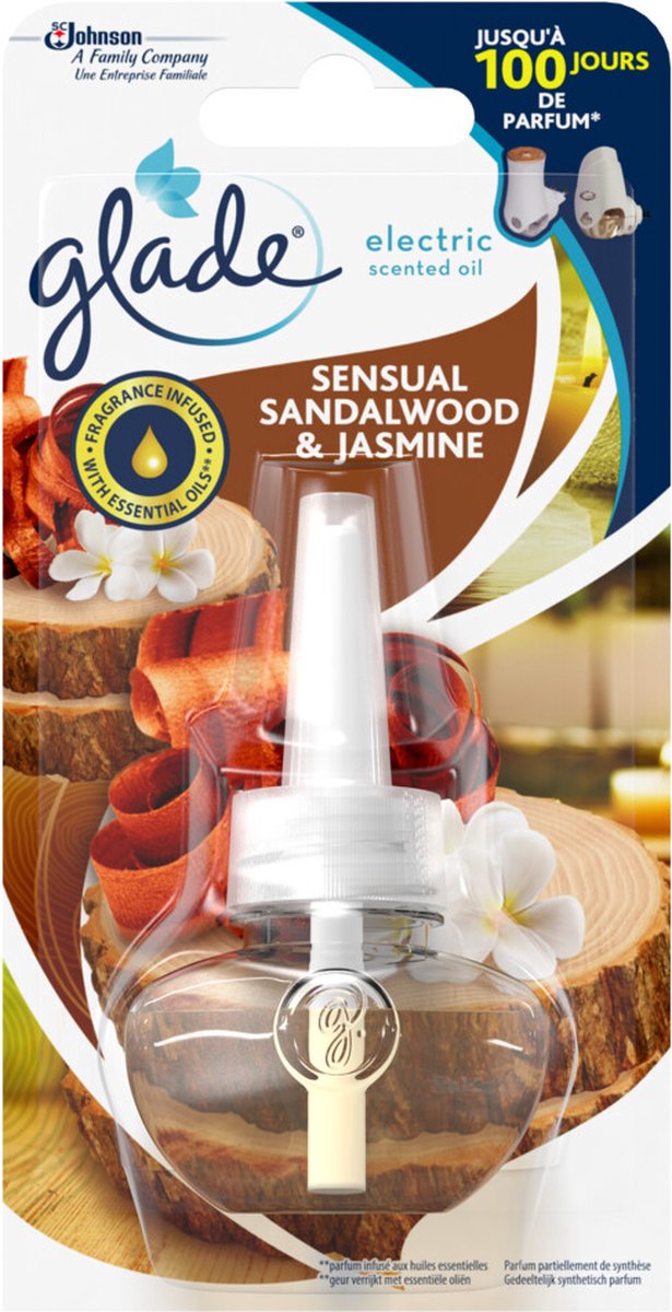 6x Glade Elektrische Geurverspreider Navul Sandalwood & Jasmine 20 ml
