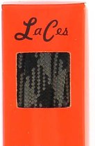 Voordelige kwaliteit platte bergschoen veters van LaCes de Belgique - Zwart / Grijs, 180cm