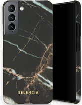 Selencia Maya Fashion Backcover Samsung Galaxy S22 Plus hoesje - Marble Black