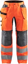 Blaklader Werkbroek met stretch High Vis 1552-1811 - High Vis Oranje/Medium Grijs - C56