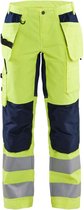 Blaklader Dames werkbroek High Vis met stretch 7163-1811 - High Vis Geel/Marineblauw - C40