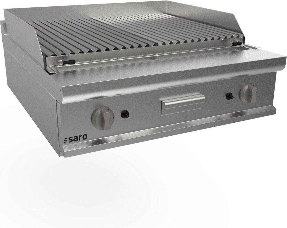 Gas Lavasteen Grill Tafelblad - Model LQ / BS2BB - Saro 423-8805 - Horeca