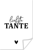Poster Spreuken - Quotes - 'Liefste tante' - 40x60 cm