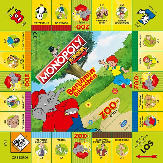 Thumbnail van een extra afbeelding van het spel Winning Moves Monopoly Junior Benjamin Blümchen Bordspel Economische simulatie