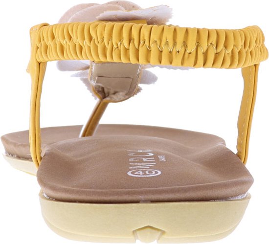 Mrch Label Rose Sandales pour femmes Femme - Slippers - Jaune ocre - Taille 36