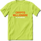 Crypto Millionare - Crypto T-Shirt Kleding Cadeau | Dames / Heren / Unisex | Bitcoin / Ethereum shirt | Grappig Verjaardag kado | BTC Tshirt Met Print | - Groen - XL