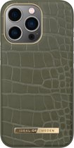 iDeal of Sweden iPhone 13 Pro Backcover hoesje - Atelier Case - Khaki Croco