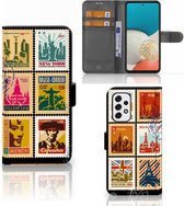 Telefoonhoesje Geschikt voor Samsung Galaxy A53 Flipcover Design Postzegels