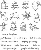 Cling Stamps December Doodles (CMS355)