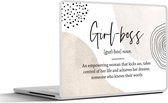 Laptop sticker - 15.6 inch - Quotes - Woordenboek - Girl-boss - Spreuken