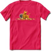 Bitcoin Bull - Crypto T-Shirt Kleding Cadeau | Dames / Heren / Unisex | Bitcoin / Ethereum shirt | Grappig Verjaardag kado | Tshirt Met Print  Prijs - Roze - M