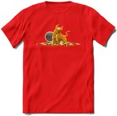 Bitcoin Bull - Crypto T-Shirt Kleding Cadeau | Dames / Heren / Unisex | Bitcoin / Ethereum shirt | Grappig Verjaardag kado | Tshirt Met Print  Prijs - Rood - M