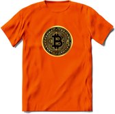 Bit-Coin - Crypto T-Shirt Kleding Cadeau | Dames / Heren / Unisex | Bitcoin / Ethereum shirt | Grappig Verjaardag kado | Tshirt Met Print  Prijs - Oranje - XXL