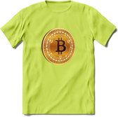 Bitcoin Coin - Crypto T-Shirt Kleding Cadeau | Dames / Heren / Unisex | Bitcoin / Ethereum shirt | Grappig Verjaardag kado | BTC Tshirt Met Print | - Groen - 3XL