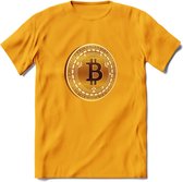 Bitcoin Coin - Crypto T-Shirt Kleding Cadeau | Dames / Heren / Unisex | Bitcoin / Ethereum shirt | Grappig Verjaardag kado | BTC Tshirt Met Print | - Geel - XL