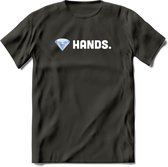 Daimond Hands - Crypto T-Shirt Kleding Cadeau | Dames / Heren / Unisex | Bitcoin / Ethereum shirt | Grappig Verjaardag kado | BTC Tshirt Met Print | - Donker Grijs - M