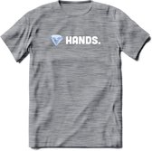 Daimond Hands - Crypto T-Shirt Kleding Cadeau | Dames / Heren / Unisex | Bitcoin / Ethereum shirt | Grappig Verjaardag kado | BTC Tshirt Met Print | - Donker Grijs - Gemaleerd - M