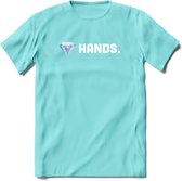 Daimond Hands - Crypto T-Shirt Kleding Cadeau | Dames / Heren / Unisex | Bitcoin / Ethereum shirt | Grappig Verjaardag kado | BTC Tshirt Met Print | - Licht Blauw - S