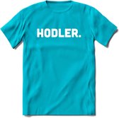 Hodler - Crypto T-Shirt Kleding Cadeau | Dames / Heren / Unisex | Bitcoin / Ethereum shirt | Grappig Verjaardag kado | BTC Tshirt Met Print | - Blauw - XXL