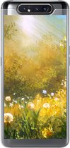Geschikt voor Samsung Galaxy A80 hoesje - Bloemen - Zomer - Aquarel - Siliconen Telefoonhoesje