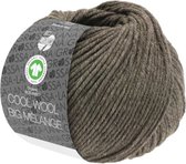 Lana Grossa Cool Wool Big Melange Breipakket Sjaal (kleurnr: 224 Grijsbruin)