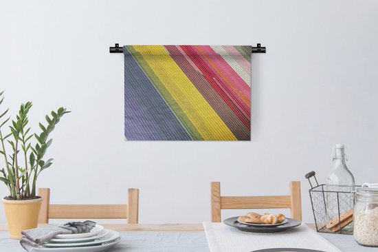 Tapisserie Paysages Nederland - Image colorée de fleurs aux Nederland -Bas Tapisserie coton 60x45 cm - Tapisserie avec photo