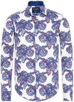 Overhemd  lange mouw  met print Catharina 1080 "Color: White","Size: M"