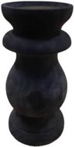 Kandelaars en kaarsenhouders  - landelijke kandelaar - zwart  - sunburn kleur  -  H25cm