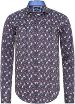 Overhemd  lange mouw  met print Christiaan 1086 "Color: Navy","Size: 3XL"