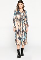 LOLALIZA Maxi-jurk met abstracte print - Veelkleurig - Maat 38
