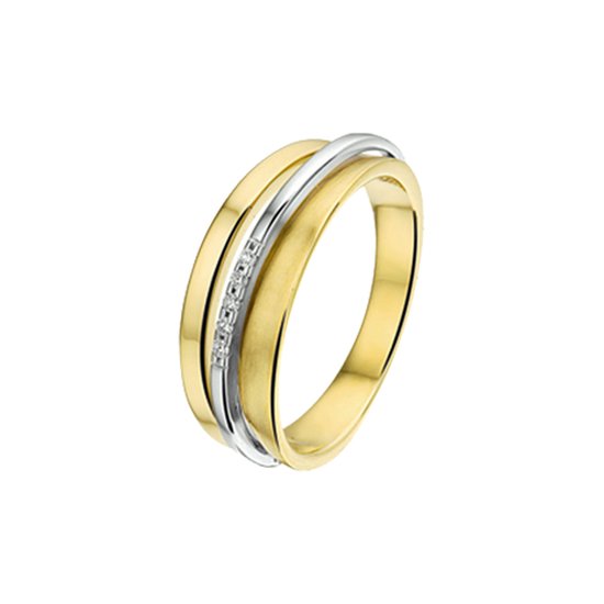 The Jewelry Collection Ring Diamant 0.03ct H Si - Bicolor Goud