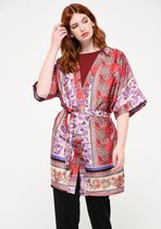 LOLALIZA Lange kimono met paisley print - Veelkleurig - Maat M