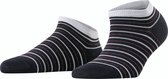 FALKE Stripe Shimmer gestreept met patroon Katoen Dames Sneakersokken blauw - Maat 39-42